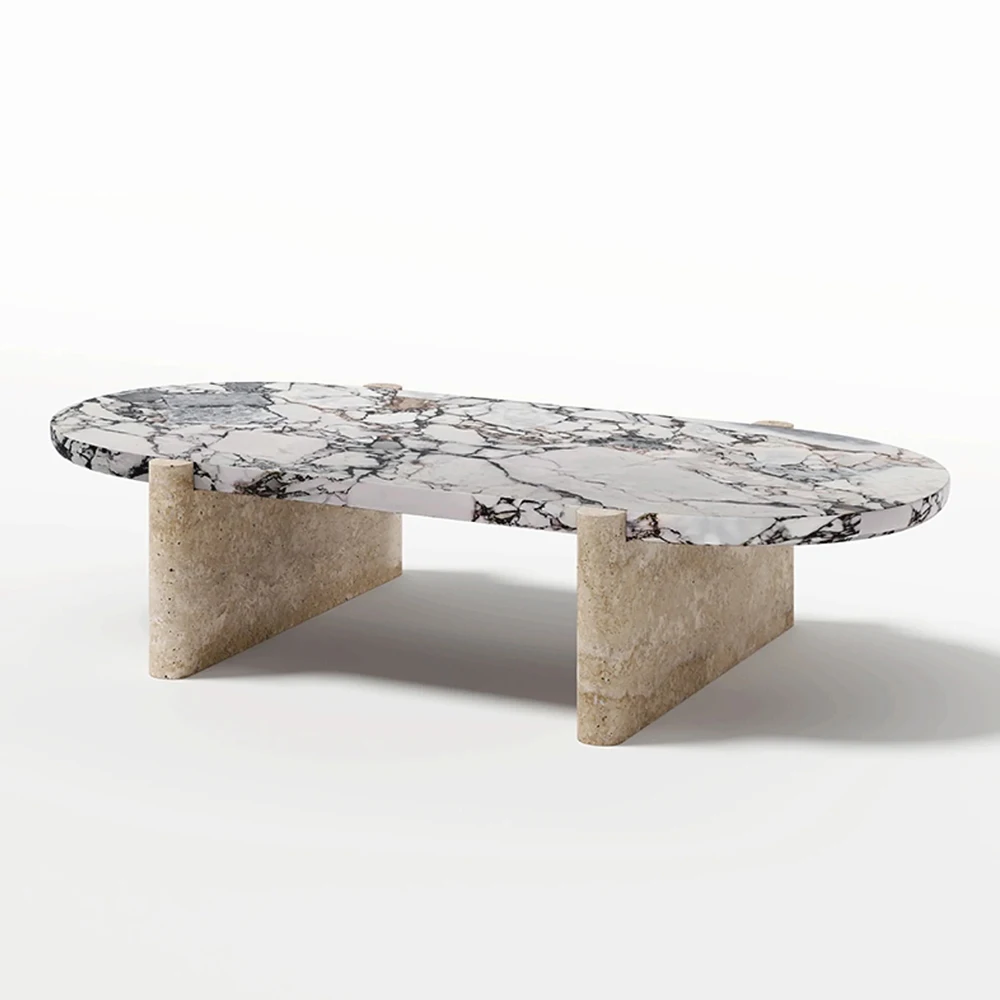 Marble Top Beige Traverrtine Base Coffee Table with Customized Service
Marble Top Beige Traverrtine Base Coffee Table with Customized Service