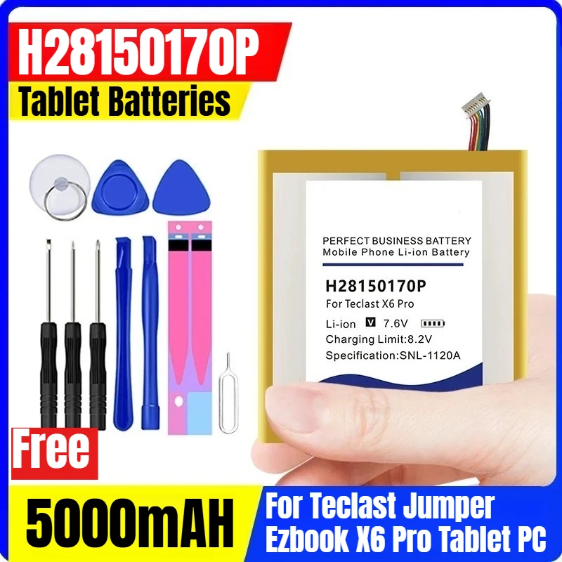 H28150170P 5000mAH Tablet Batteries for Teclast Jumper Ezbook X6 Pro Tablet PC
H28150170P 5000mAH Tablet Batteries for Teclast Jumper Ezbook X6 Pro Tablet PC