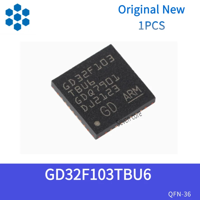 Original New 1pcs GD32F103TBU6 QFN-36 ARM Cortex-M3 32-bit microcontroller - MCU chip
Original New 1pcs GD32F103TBU6 QFN-36 ARM Cortex-M3 32-bit microcontroller - MCU chip
