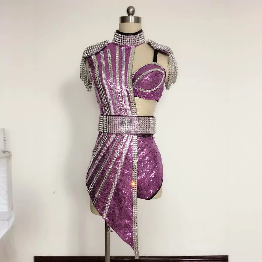 Purple Diamond Sexy Hollow Show Shiny Unique Design Ladies Stage Jumpsuit Birthday Party Vestidos De Fiesta Vestidos Para Festas
Purple Diamond Sexy Hollow Show Shiny Unique Design Ladies Stage Jumpsuit Birthday Party Vestidos De Fiesta Vestidos Para Festas