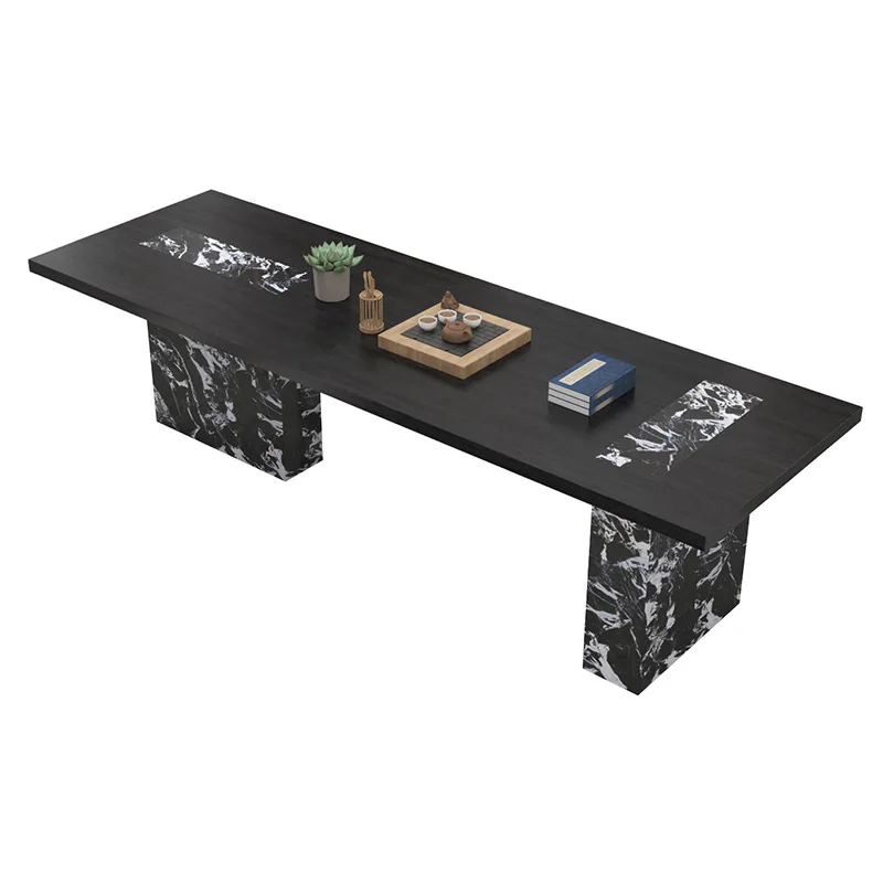 Modern Chinese solid wood table combination office villa high-end desk rock slab tea table
Modern Chinese solid wood table combination office villa high-end desk rock slab tea table
