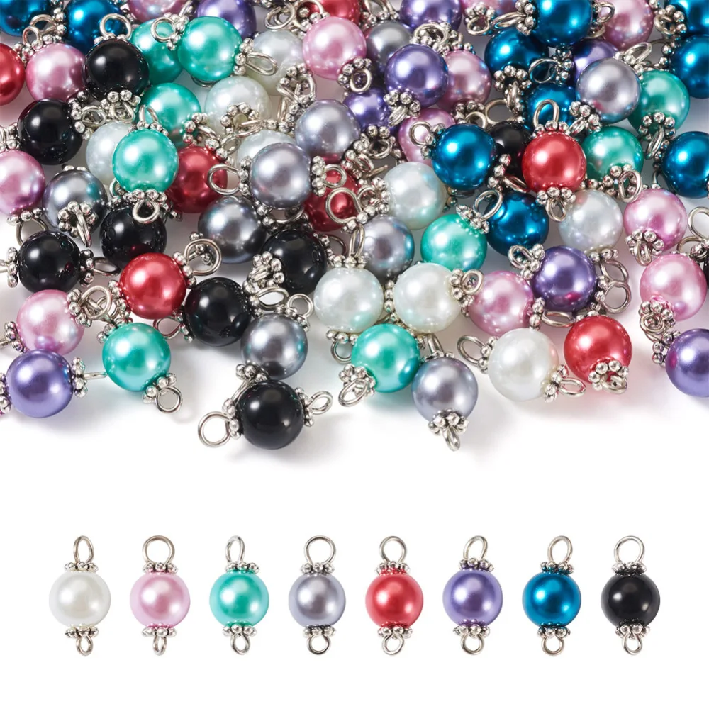 100Pcs Glass Round Pearl Bead Connector Charms With Alloy Daisy Spacer Beads for jewelry making bracelet necklace accessories
100Pcs Glass Round Pearl Bead Connector Charms With Alloy Daisy Spacer Beads for jewelry making bracelet necklace accessories