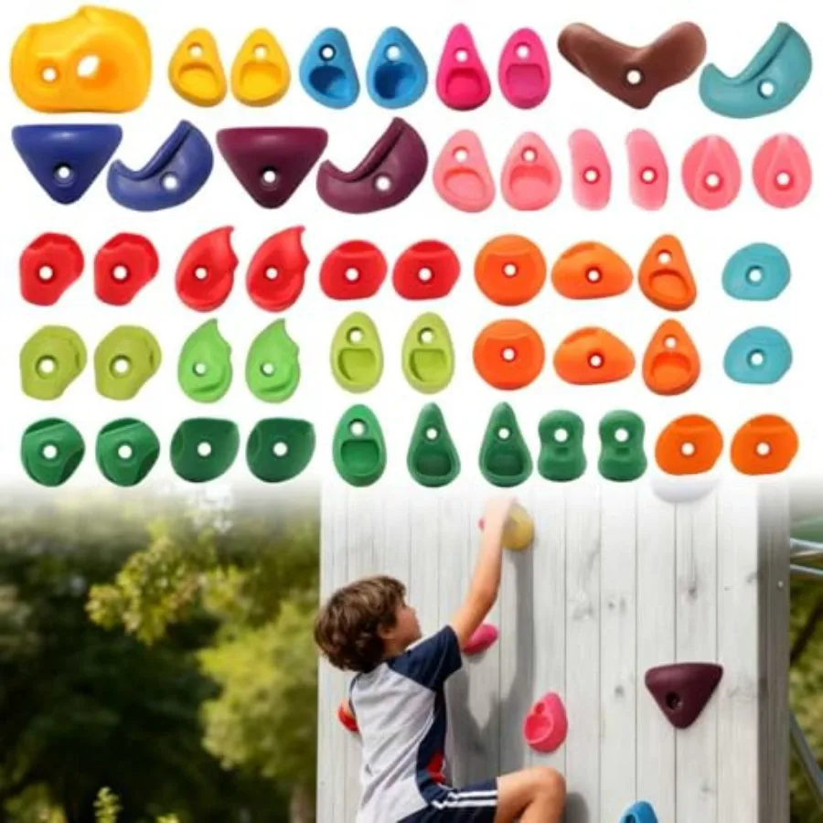 50 PCS Rock Climbing Wall for,Rock Wall Climbing Holds, Adults Climbing Wall Grip Kits Holds Up to 230 lbs for Outdoor Indoor H
50 PCS Rock Climbing Wall for,Rock Wall Climbing Holds, Adults Climbing Wall Grip Kits Holds Up to 230 lbs for Outdoor Indoor H