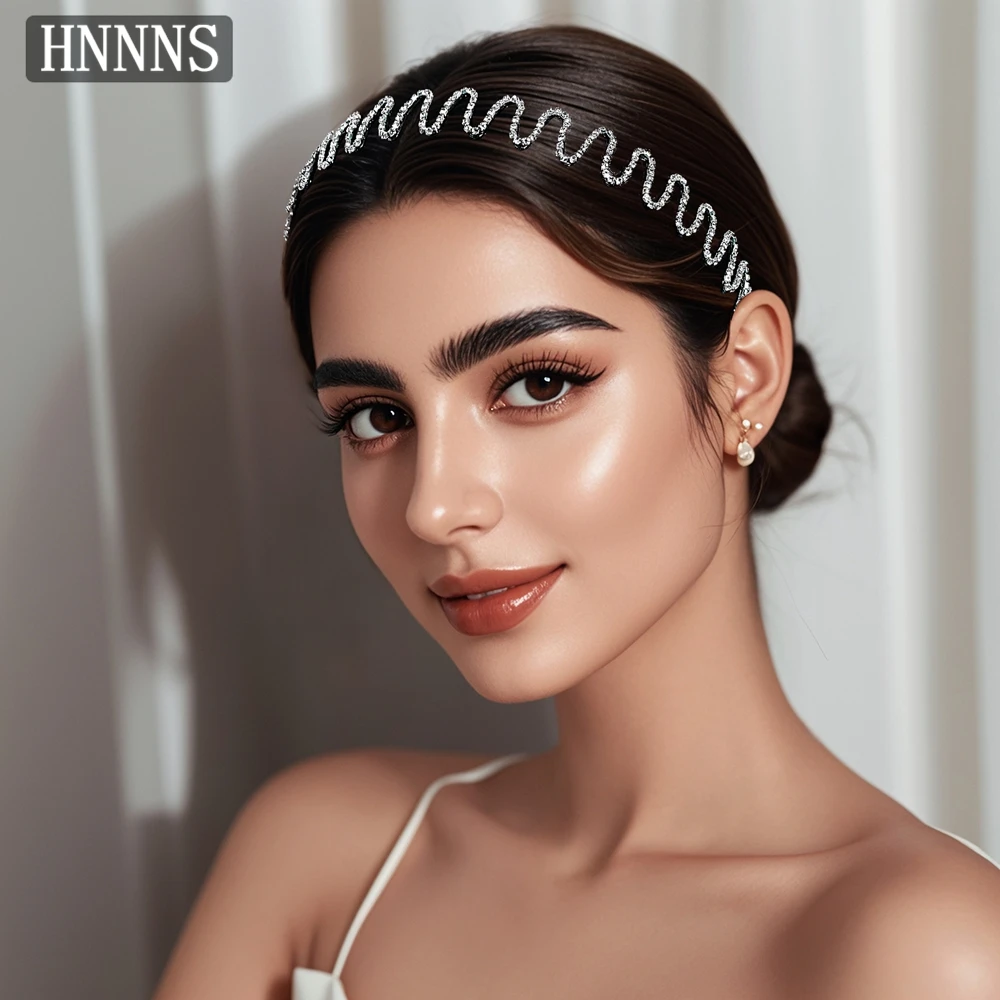 HNNNS Wavy Narrow Headband Sparkling Full Rhinestone Headwear Simple And Exquisite Headdress Daily Casual Hair Accessories A136
HNNNS Wavy Narrow Headband Sparkling Full Rhinestone Headwear Simple And Exquisite Headdress Daily Casual Hair Accessories A136