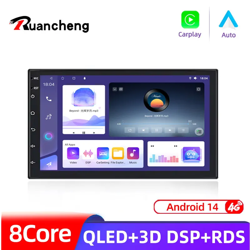 Ruancheng 8G 128G 2 Din Android 14 Car Radio GPS AI Carplay Auto Stereo Universal 7" For Volkswagen Nissan Hyundai Kia Toyota
Ruancheng 8G 128G 2 Din Android 14 Car Radio GPS AI Carplay Auto Stereo Universal 7" For Volkswagen Nissan Hyundai Kia Toyota