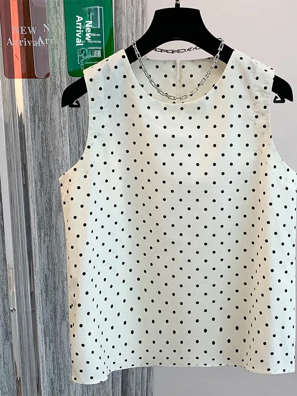 Large Size Loose Fit Polka Dot Sleeveless Women's Top Button up Doll Shirt Tank Vest Summer Commute Style Casual Wear
Large Size Loose Fit Polka Dot Sleeveless Women's Top Button up Doll Shirt Tank Vest Summer Commute Style Casual Wear