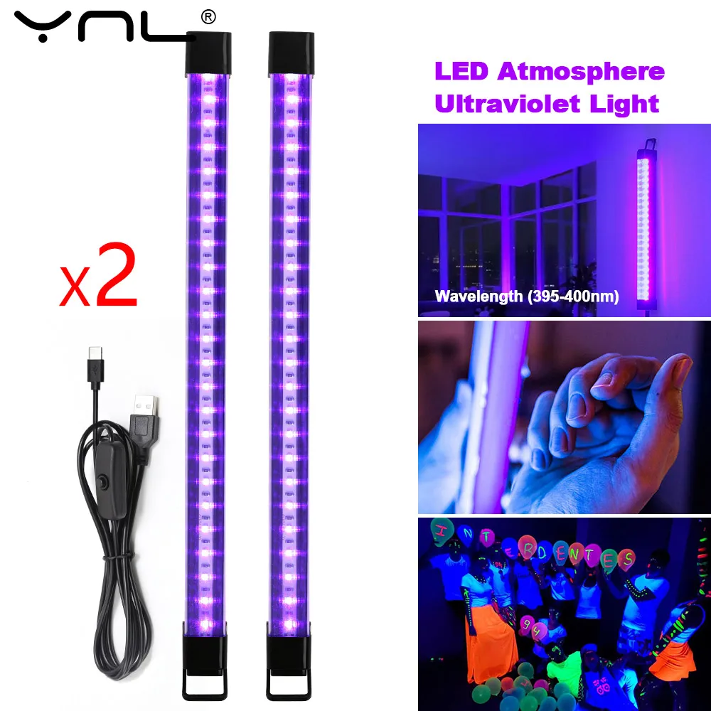 2Pcs USB UV Light Blacklight T5 T8 UV Blacklight Bar For Fluorescent Party Disco Stage Light T5 Tube UV Strip Lights for Cabinet 
2Pcs USB UV Light Blacklight T5 T8 UV Blacklight Bar For Fluorescent Party Disco Stage Light T5 Tube UV Strip Lights for Cabinet