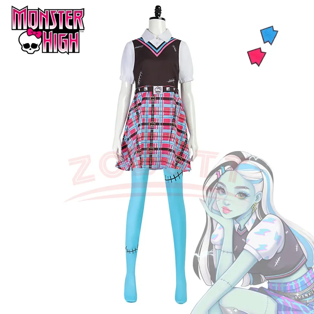 Frankie Stein Косплей Monster High Костюм Robe À Manches Courtes Avec Ceinture Uniforme Scolaire Рождество Хэллоуин Pour Femme 
Frankie Stein Косплей Monster High Костюм Robe À Manches Courtes Avec Ceinture Uniforme Scolaire Рождество Хэллоуин Pour Femme