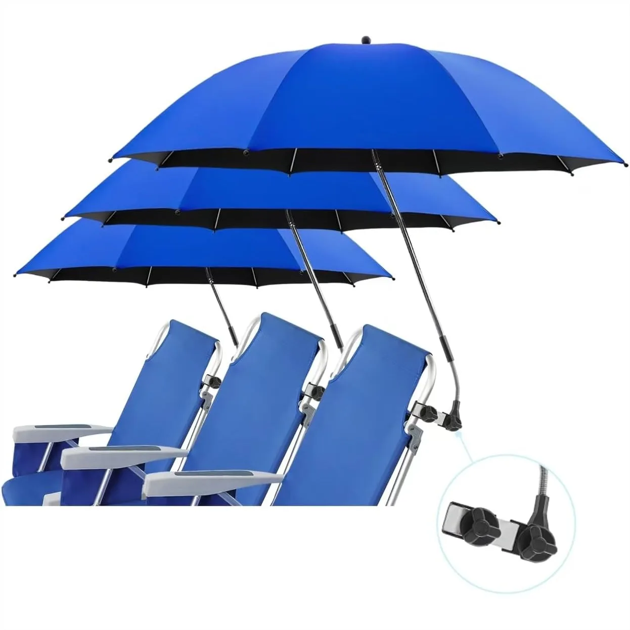 360° Rotating Beach Umbrella with Clamp, UPF50+ Shade for Patio, Sand, Yard
360° Rotating Beach Umbrella with Clamp, UPF50+ Shade for Patio, Sand, Yard