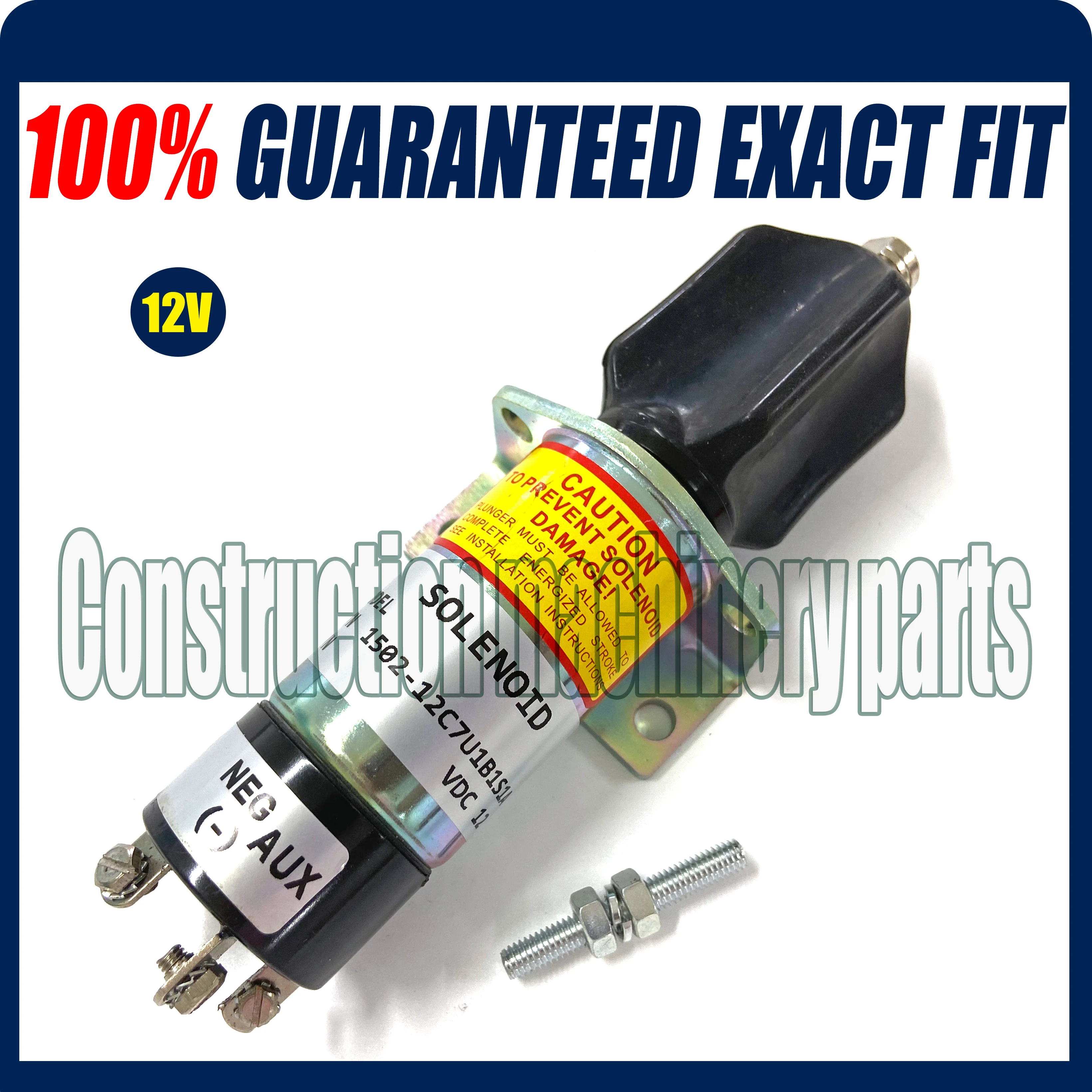 12VDC Stop Solenoid 1502-12C7U1B1S1A 1500-2085 9923854-134 (3 terminals) FOR Woodward
12VDC Stop Solenoid 1502-12C7U1B1S1A 1500-2085 9923854-134 (3 terminals) FOR Woodward