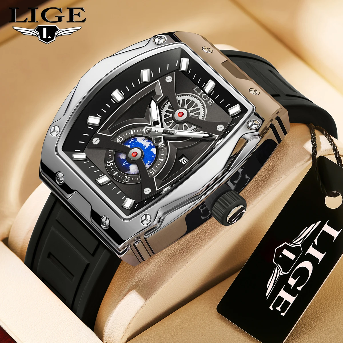 LIGE Top Brand Men's Watches Luxury Square Quartz Wristwatch Waterproof Luminous Watch for Men Date Clock Relogios Masculino+Box
LIGE Top Brand Men's Watches Luxury Square Quartz Wristwatch Waterproof Luminous Watch for Men Date Clock Relogios Masculino+Box