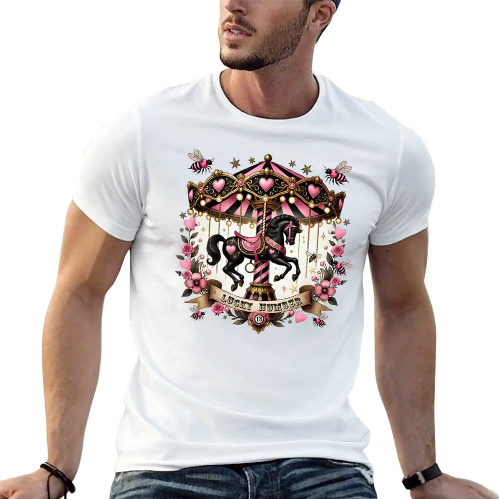 Vintage Victorian Carousel Horse Lucky Number 13 Vintage Horse Lover T-Shirt graphic t shirts for man man tshirt T-Shirt
Vintage Victorian Carousel Horse Lucky Number 13 Vintage Horse Lover T-Shirt graphic t shirts for man man tshirt T-Shirt