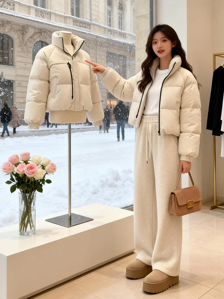 Женская утепленная хлопковая куртка-пуховик с воротником-стойкой, свободного кроя, однотонная, в корейском стиле, для повседневной носки, зимняя верхняя одежда
Женская утепленная хлопковая куртка-пуховик с воротником-стойкой, свободного кроя, однотонная, в корейском стиле, для повседневной носки, зимняя верхняя одежда