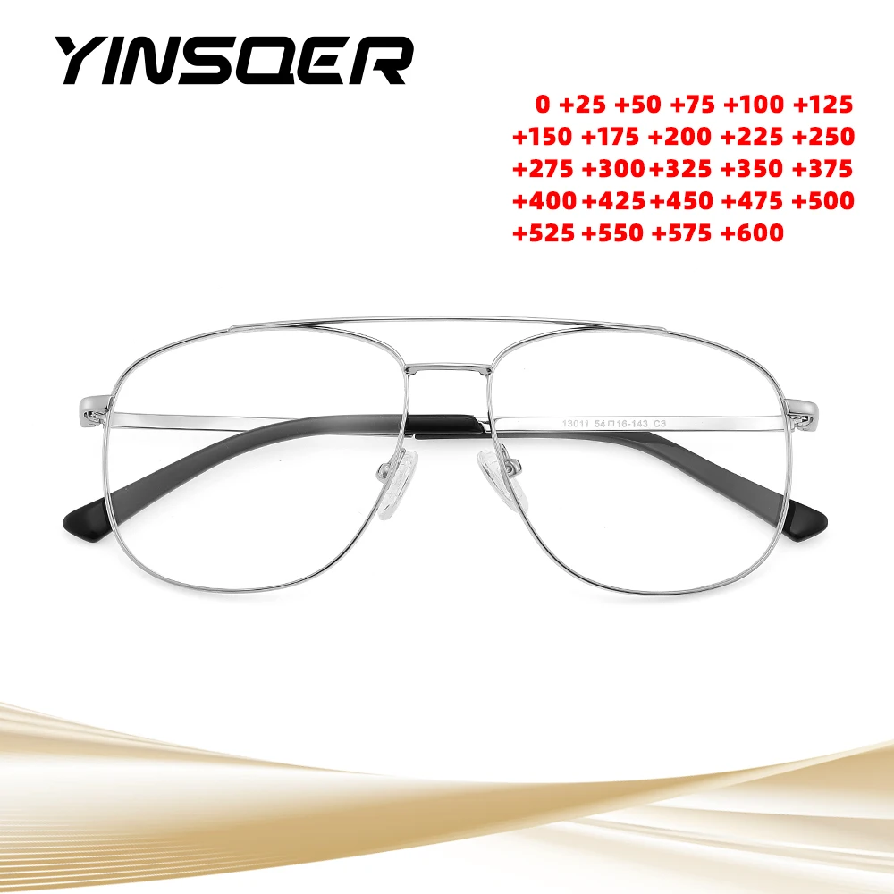 Metal Double Classic Bridge Reading Glasses for Men 
Metal Double Classic Bridge Reading Glasses for Men