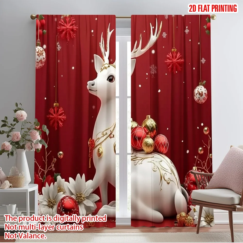 2pcs,2D plane printing Contemporary Curtains White Christmas Reindeer Polyester (without rod) Festive Use for Kitchen Living
2pcs,2D plane printing Contemporary Curtains White Christmas Reindeer Polyester (without rod) Festive Use for Kitchen Living