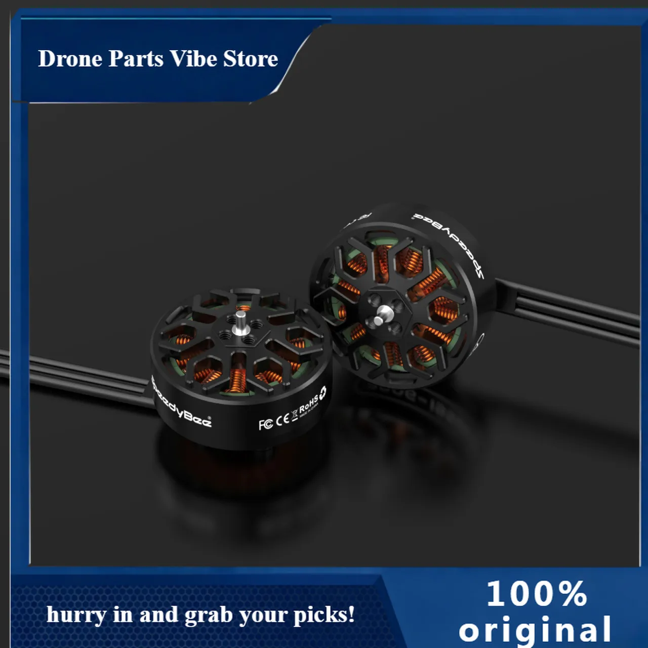 Мотор AP4PCS SpeedyBee 2006 1950KV для FPV-дрона Bee35 3.5 дюйма
Мотор AP4PCS SpeedyBee 2006 1950KV для FPV-дрона Bee35 3.5 дюйма