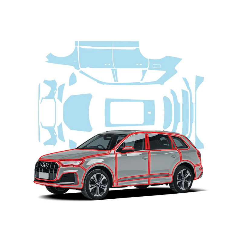 Подходит для невидимой защитной пленки автомобильной краски Audi Q7 2020-2024 гг., импортного ТПУ, прозрачного глянцевого и матового цвета.
Подходит для невидимой защитной пленки автомобильной краски Audi Q7 2020-2024 гг., импортного ТПУ, прозрачного глянцевого и матового цвета.