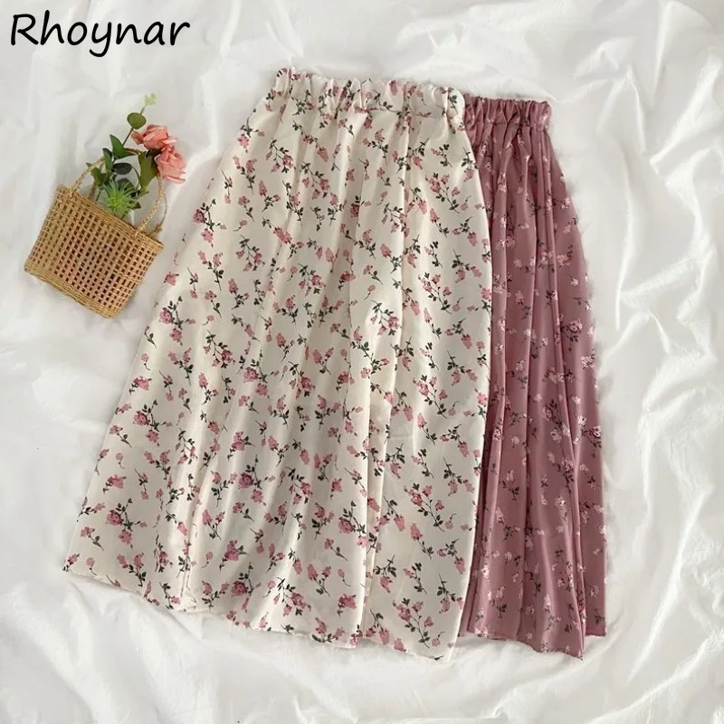 Midi Skirts Women Korean Clothing Elastic Waist Floral Design College A-line Sweet Students Leisure Daily Simple Summer Gentle
Midi Skirts Women Korean Clothing Elastic Waist Floral Design College A-line Sweet Students Leisure Daily Simple Summer Gentle