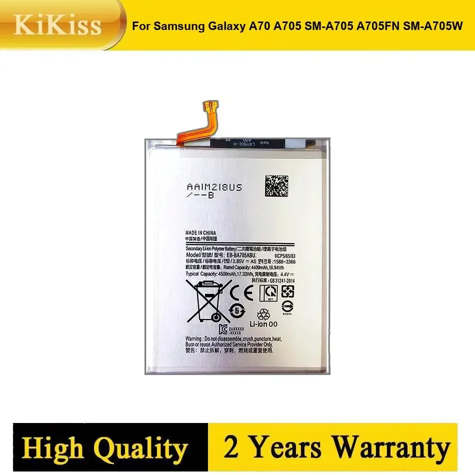 EB-BA705ABU Li-ion Battery For Samsung Galaxy A70 A705 SM-A705 A705FN SM-A705W
EB-BA705ABU Li-ion Battery For Samsung Galaxy A70 A705 SM-A705 A705FN SM-A705W
