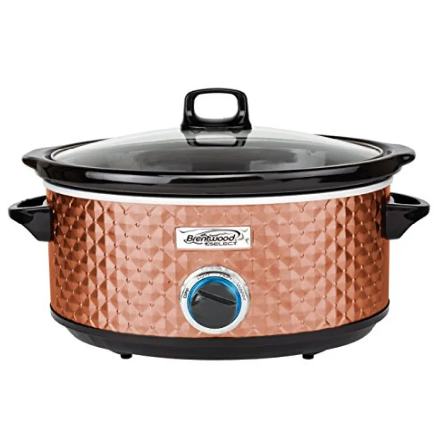 7 Quart Slow Cooker in Copper for Home Use Copper Exterior with Black Interior Heats Slowly and Evenly Ideal for Stews Soups an
7 Quart Slow Cooker in Copper for Home Use Copper Exterior with Black Interior Heats Slowly and Evenly Ideal for Stews Soups an