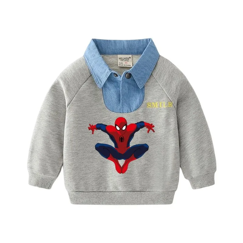 New Spider Man Marvel Hulk Cartoon Anime Long Sleeve Lapel Spliced Cotton Sweatshirt High-Looking Fashion Versatile Top
New Spider Man Marvel Hulk Cartoon Anime Long Sleeve Lapel Spliced Cotton Sweatshirt High-Looking Fashion Versatile Top