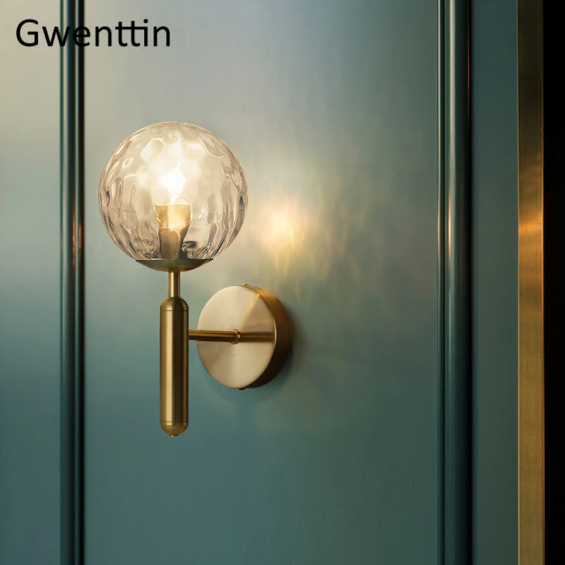 Modern Glass Ball Wall Lamp Gold Decor Wall Mirror Lights Dining Room Lighting Fixtures Bathroom Bedroom Stair Sconce Luminaria
Modern Glass Ball Wall Lamp Gold Decor Wall Mirror Lights Dining Room Lighting Fixtures Bathroom Bedroom Stair Sconce Luminaria