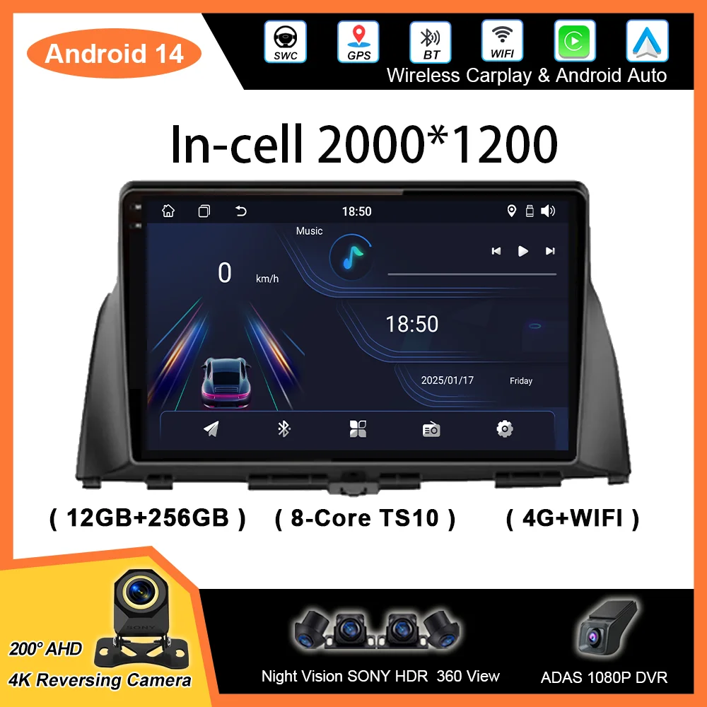 Car Android 14 Radio Stereo For KIA Optima K5 2016 2017 2018 Auto Multimedia Player GPS Navigation WIFI Touch Screen NO 2din DVD
Car Android 14 Radio Stereo For KIA Optima K5 2016 2017 2018 Auto Multimedia Player GPS Navigation WIFI Touch Screen NO 2din DVD