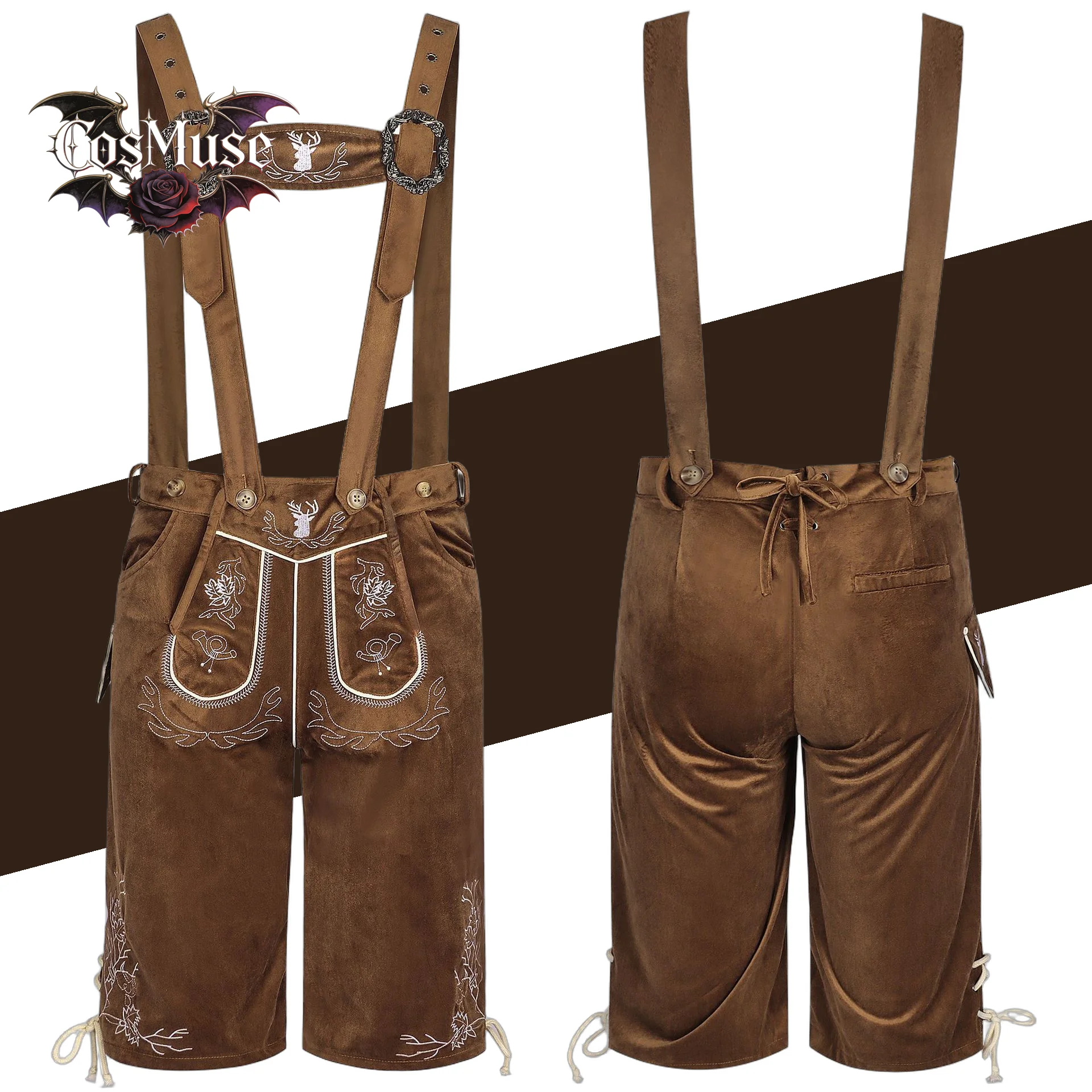 Oktoberfest Suspender Shorts Costume - Daily Wear Men Halloween Carnival Outfit
Oktoberfest Suspender Shorts Costume - Daily Wear Men Halloween Carnival Outfit