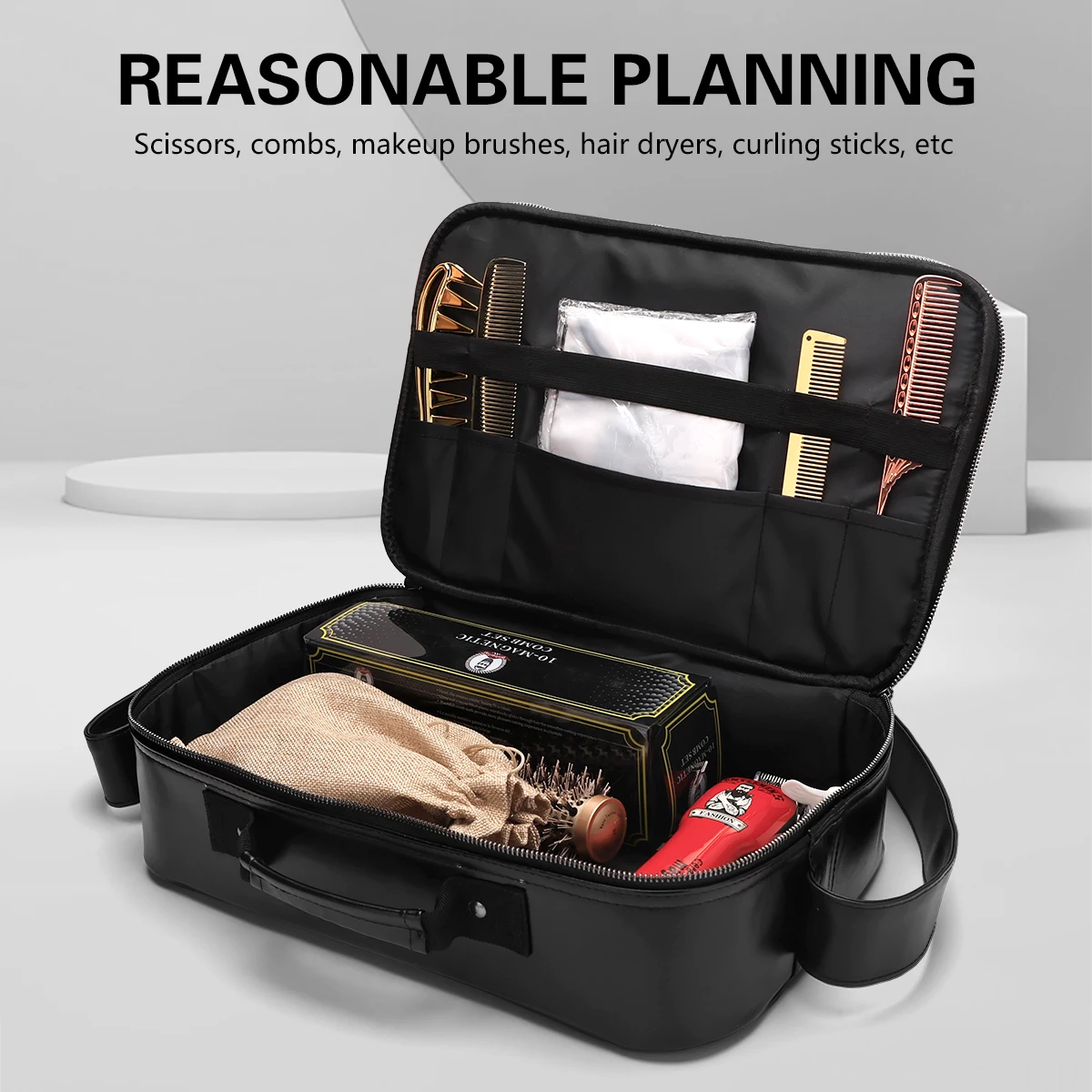 Barber Shop Tool Kit Portable Storage Carrying Bag Large Capacity Scissors Comb Storage Hairdressing Styling Tools Accessories
Barber Shop Tool Kit Portable Storage Carrying Bag Large Capacity Scissors Comb Storage Hairdressing Styling Tools Accessories