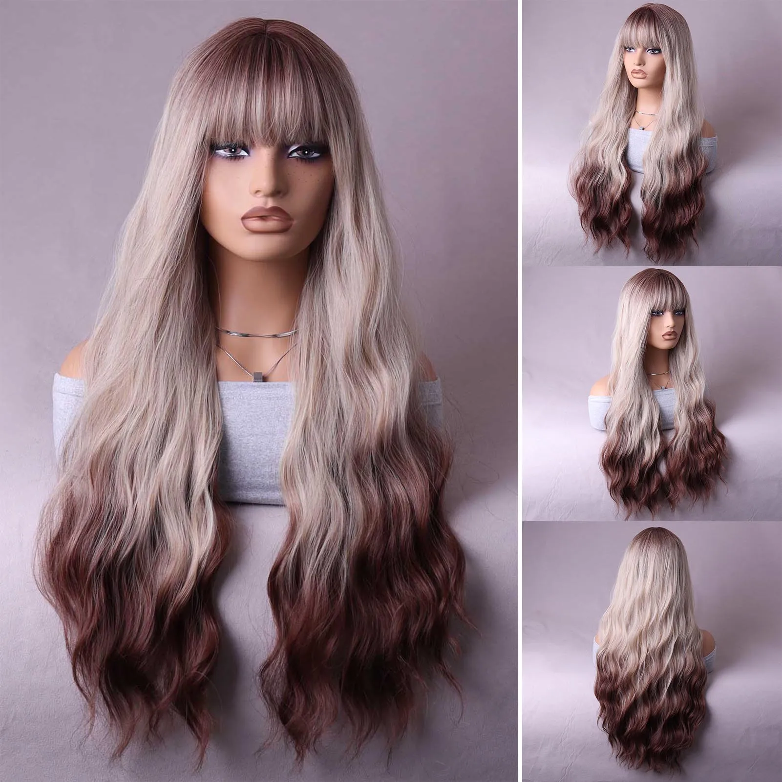 Women Gradient Curly Synthetic Hair with Bangs Natural Looking Breathable Wigs for Woman Girls Daily Use Hair Styling MIAO
Women Gradient Curly Synthetic Hair with Bangs Natural Looking Breathable Wigs for Woman Girls Daily Use Hair Styling MIAO