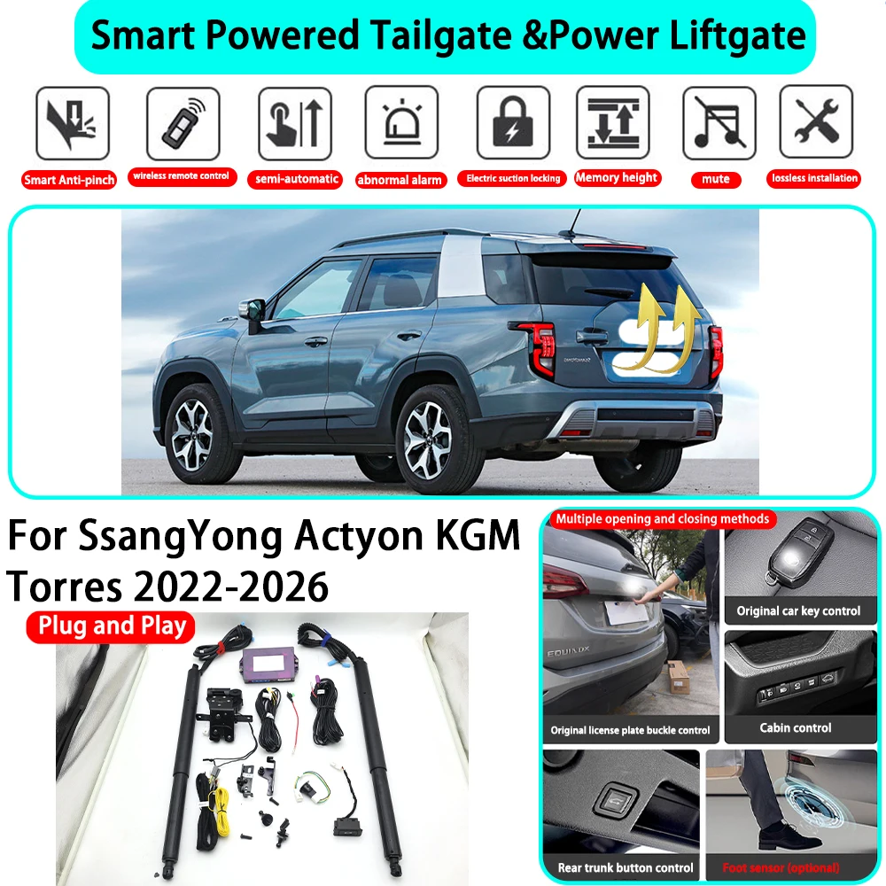 for SsangYong Actyon KGM Torres 2022-2026 OEM Smart Automatic Powered Tailgate Electric Power Tailgate Lift Kit Key Close
for SsangYong Actyon KGM Torres 2022-2026 OEM Smart Automatic Powered Tailgate Electric Power Tailgate Lift Kit Key Close 