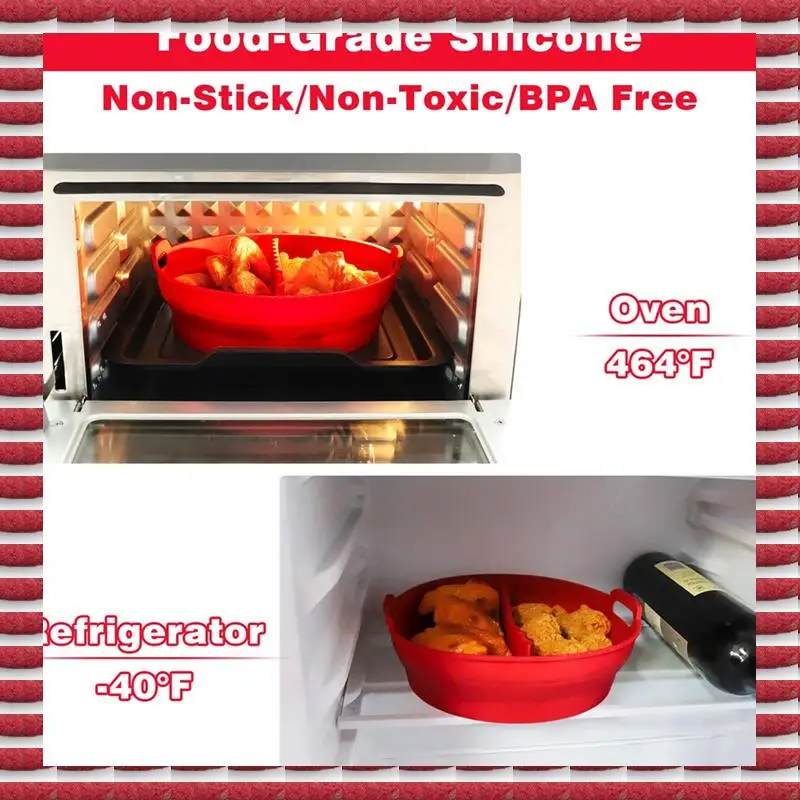 Силиконовые вкладыши для фритюрницы A97G, 8,5 дюймов, многоразовые с разделителем, складной силиконовый горшок для фритюрницы с антипригарным покрытием
Силиконовые вкладыши для фритюрницы A97G, 8,5 дюймов, многоразовые с разделителем, складной силиконовый горшок для фритюрницы с антипригарным покрытием