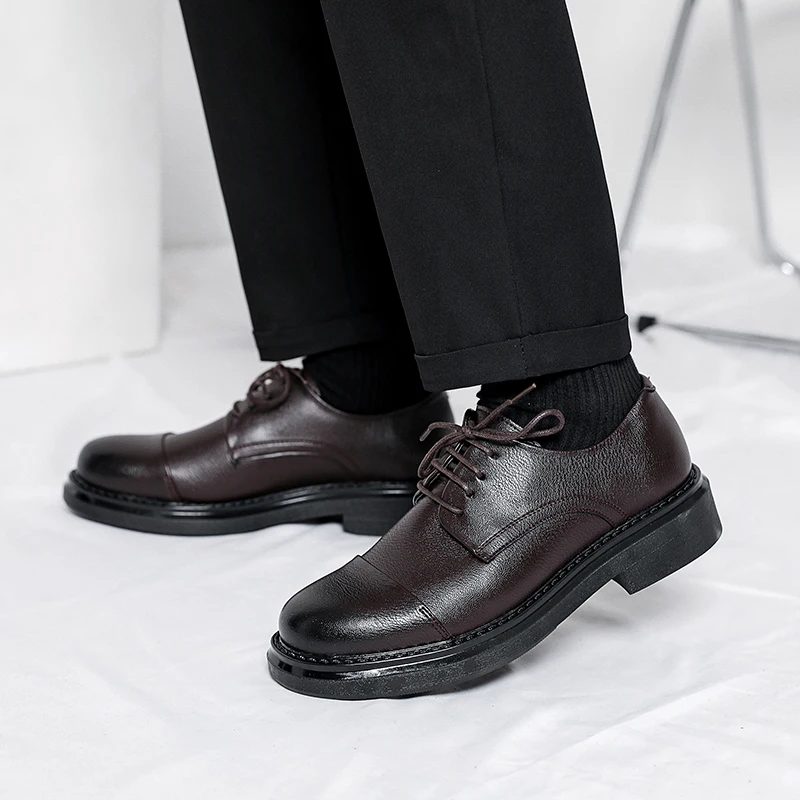 Round toe men's leather shoes Minimalist and versatile style Wedding Party Office Outdoor Leisure Business Men's Oversized Shoes
Round toe men's leather shoes Minimalist and versatile style Wedding Party Office Outdoor Leisure Business Men's Oversized Shoes