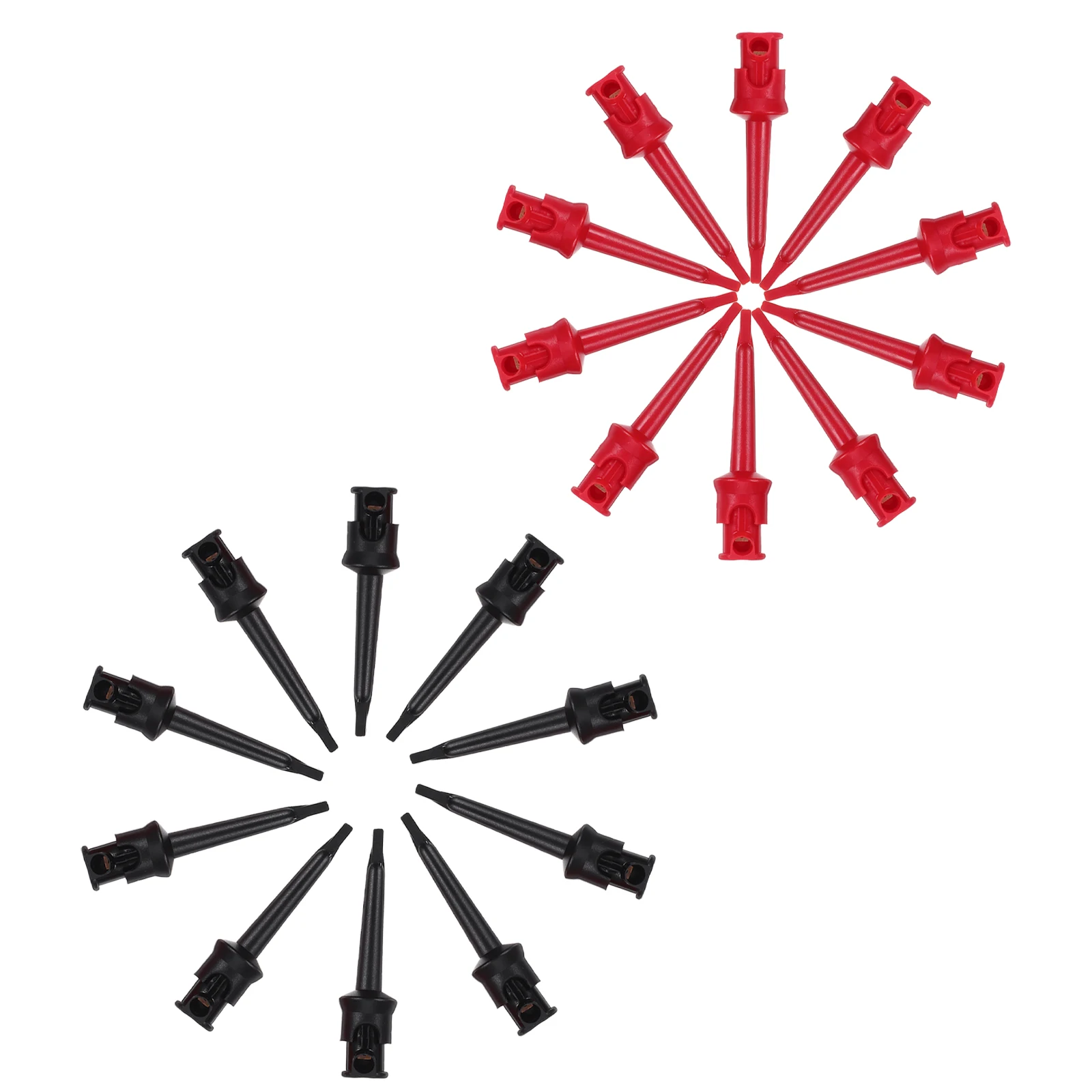 20pcs Full Copper Test Hook Clip Multimeter Grabber Probes Breadboard Electrical Testing Spring Hook Clips For Electronic Repair