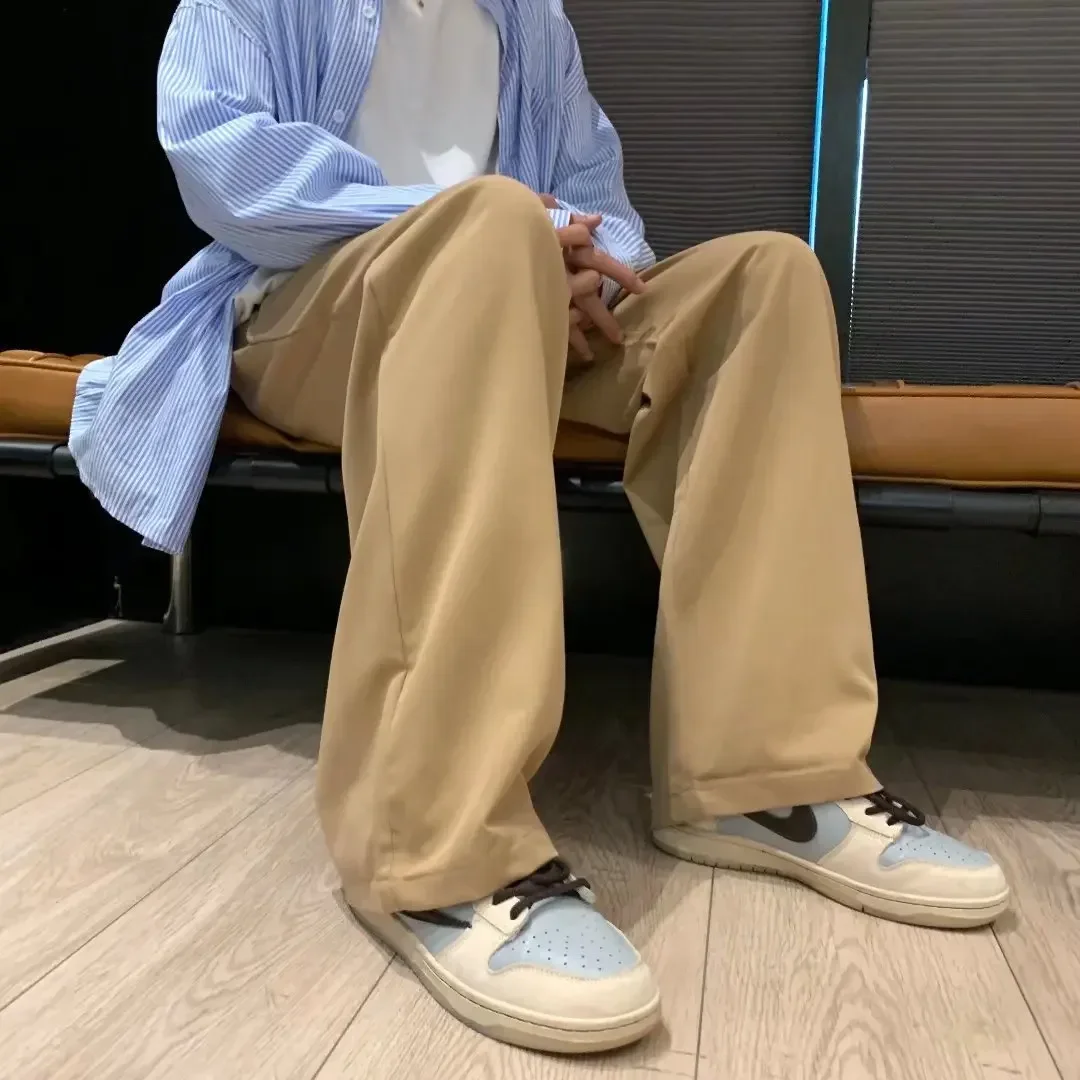 Suit Trousers Men's Straight Loose Casual Trousers All-matching Spring Pants Korean Trendy Leg Draping Suit Pants Y2k Streetwear
Suit Trousers Men's Straight Loose Casual Trousers All-matching Spring Pants Korean Trendy Leg Draping Suit Pants Y2k Streetwear