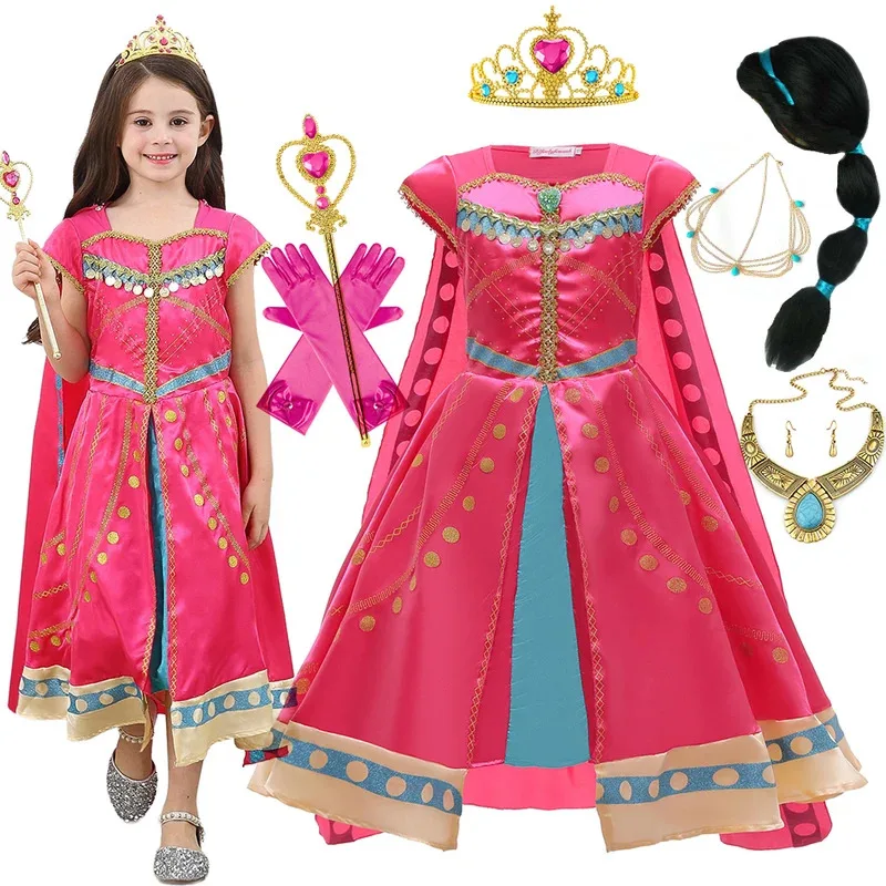 Girl Jasmine Costume Kid Princess Cosplay Dress Aladdin Role Playing Fancy Magic Lamp Birthday Surprise Halloween Disguise Sets
Girl Jasmine Costume Kid Princess Cosplay Dress Aladdin Role Playing Fancy Magic Lamp Birthday Surprise Halloween Disguise Sets