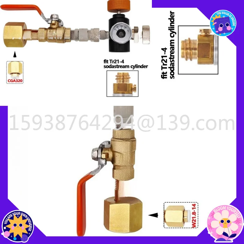Adapter bottle connected to carbon dioxide inflation connector Tool with pressure gauge and deflation function
Adapter bottle connected to carbon dioxide inflation connector Tool with pressure gauge and deflation function