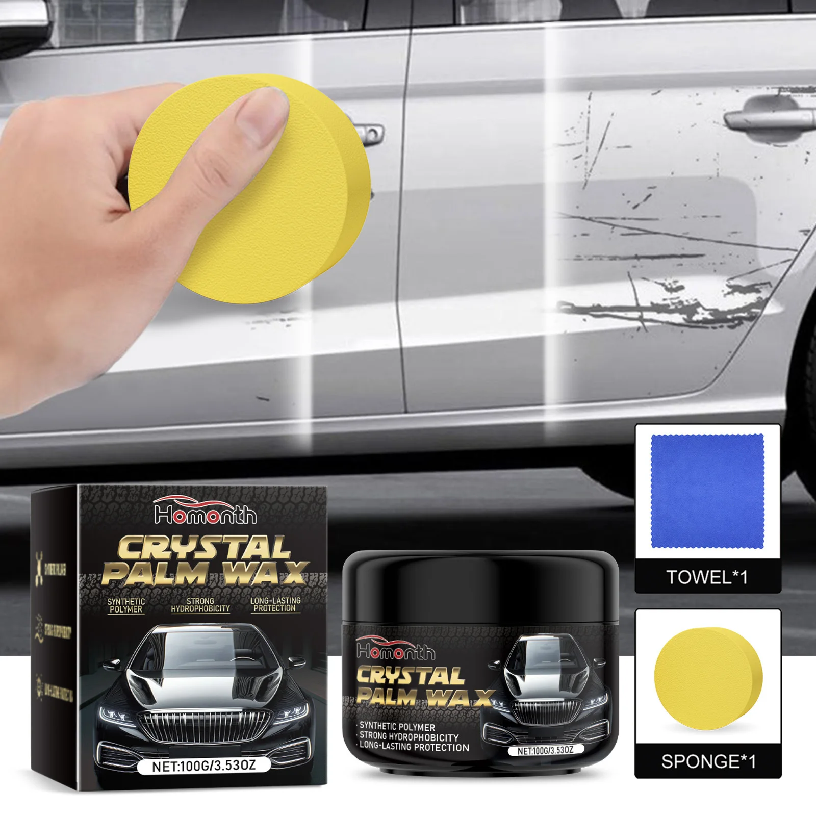 Car Scratch Polishing Paste - Helps Improve Paint Scratches, Forms Protective Coating & Resists Heat Wear for Long-Lasting Shine
Car Scratch Polishing Paste - Helps Improve Paint Scratches, Forms Protective Coating & Resists Heat Wear for Long-Lasting Shine