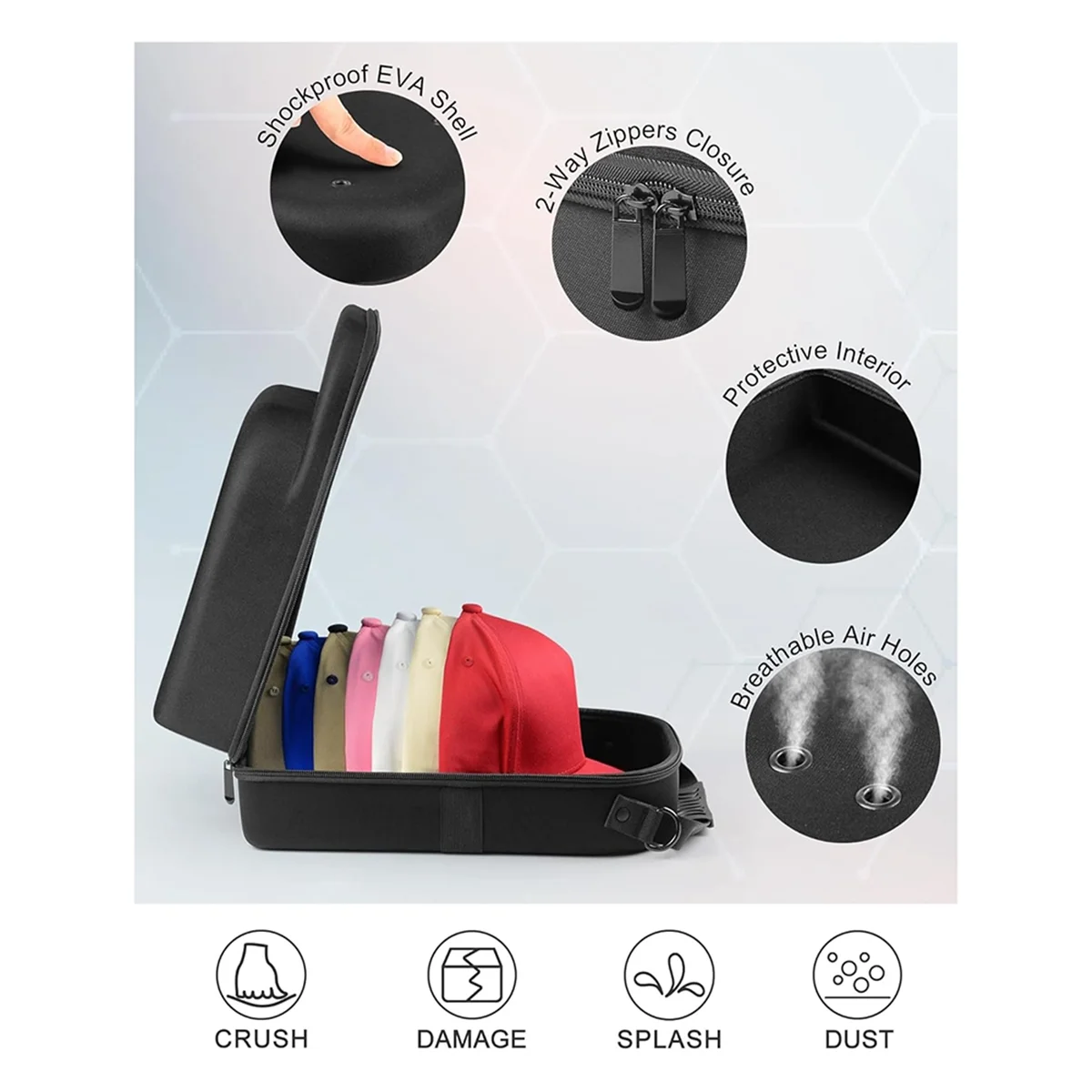 Новые 2 шт. дорожные жесткие чехлы для бейсболок-органайзер для хранения шляп с ручкой для переноски, ремнем для багажа, для путешествий домой
Новые 2 шт. дорожные жесткие чехлы для бейсболок-органайзер для хранения шляп с ручкой для переноски, ремнем для багажа, для путешествий домой