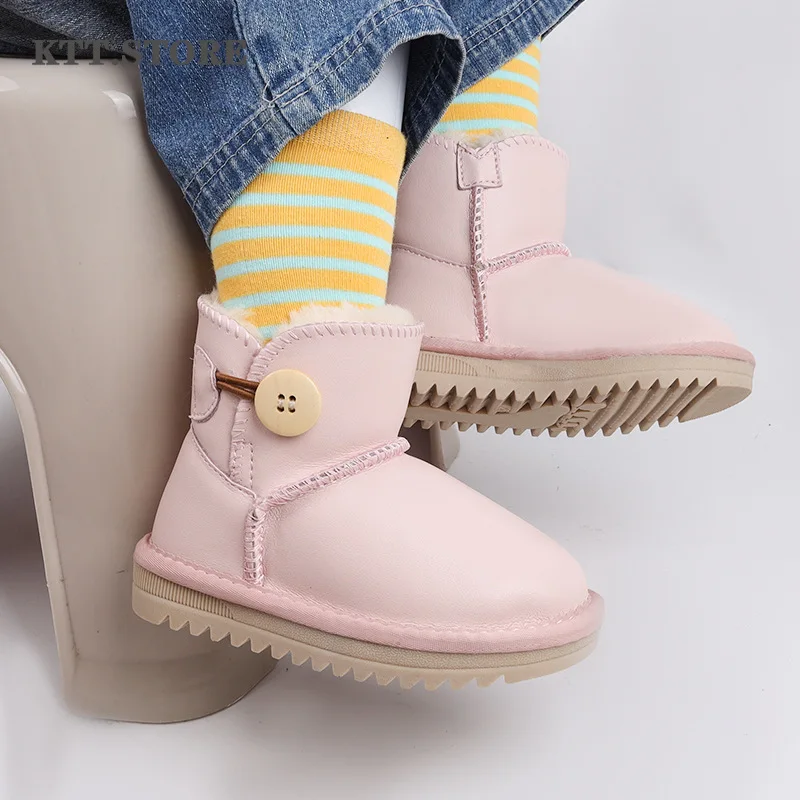 Kids Plush Snow Boots Baby Girls Genuine Leather Slip-on Ankle Boots Cow Muscle Sole Big Boy Casual Winter Shoes To 12 Years Old
Kids Plush Snow Boots Baby Girls Genuine Leather Slip-on Ankle Boots Cow Muscle Sole Big Boy Casual Winter Shoes To 12 Years Old
