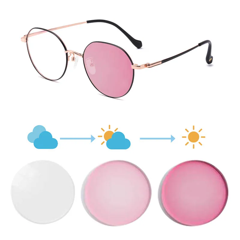 SHINU Prescription glasses women titanium glasses frame photochromic lenses change 5 color in the sunlight women's grade glasses
SHINU Prescription glasses women titanium glasses frame photochromic lenses change 5 color in the sunlight women's grade glasses