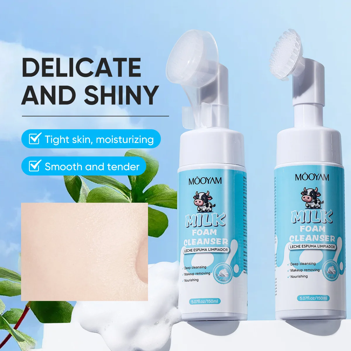 Milk Cleansing Mousse Facial Cleanser Amino Acid Gentle Emollient Moisturizing Milk Facial Cleanser Female Oil Control Acne
Milk Cleansing Mousse Facial Cleanser Amino Acid Gentle Emollient Moisturizing Milk Facial Cleanser Female Oil Control Acne