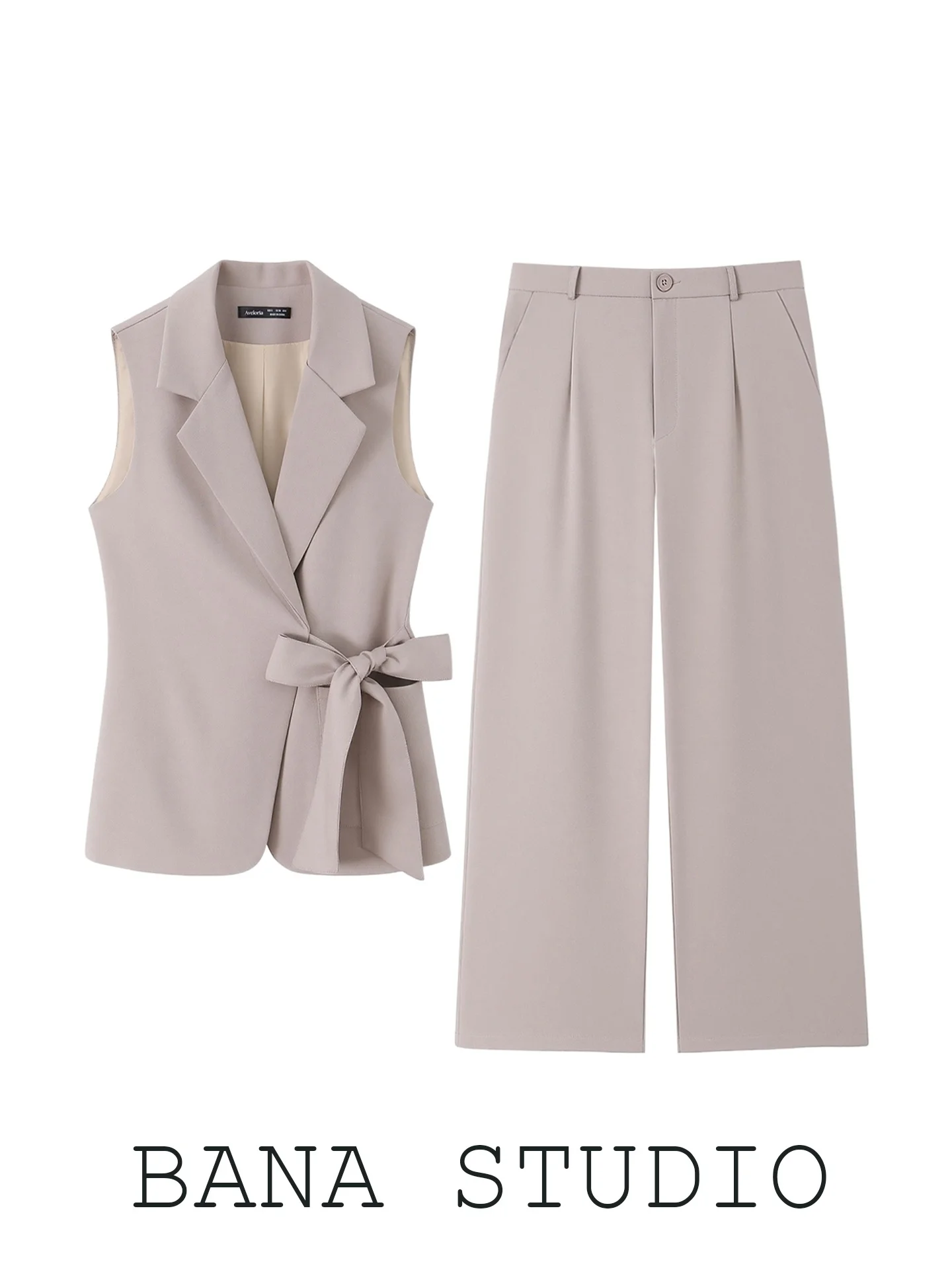 BANA Summer Thin Asymmetric Sleeveless Vest Straight Leg Pants Two-Piece Set Fashionable Casual Women's Ensemble
BANA Summer Thin Asymmetric Sleeveless Vest Straight Leg Pants Two-Piece Set Fashionable Casual Women's Ensemble