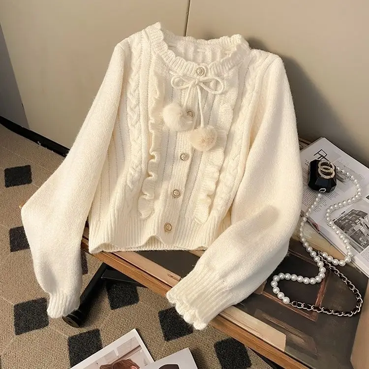 2024 Women's Autumn Winter New Long Sleeve Knit Coat Female Short Twist Sweater Jacket Ladies O-neck Cardigan Overcoats Z488
2024 Women's Autumn Winter New Long Sleeve Knit Coat Female Short Twist Sweater Jacket Ladies O-neck Cardigan Overcoats Z488