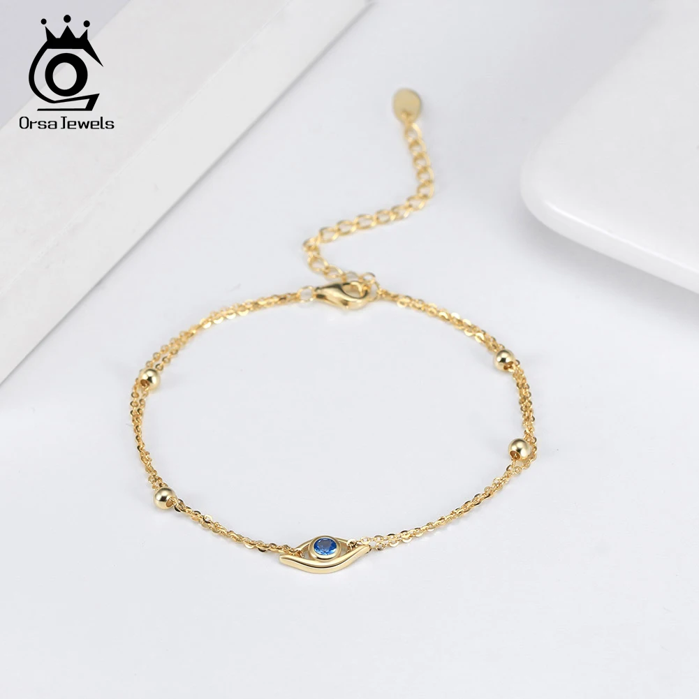 ORSA JEWELS Fashion Turkish Zircon Evil Eye Bracelet Chain Women S925 Sterling Silver Dainty Simple Charm Bracelet Jewelry APB04
ORSA JEWELS Fashion Turkish Zircon Evil Eye Bracelet Chain Women S925 Sterling Silver Dainty Simple Charm Bracelet Jewelry APB04