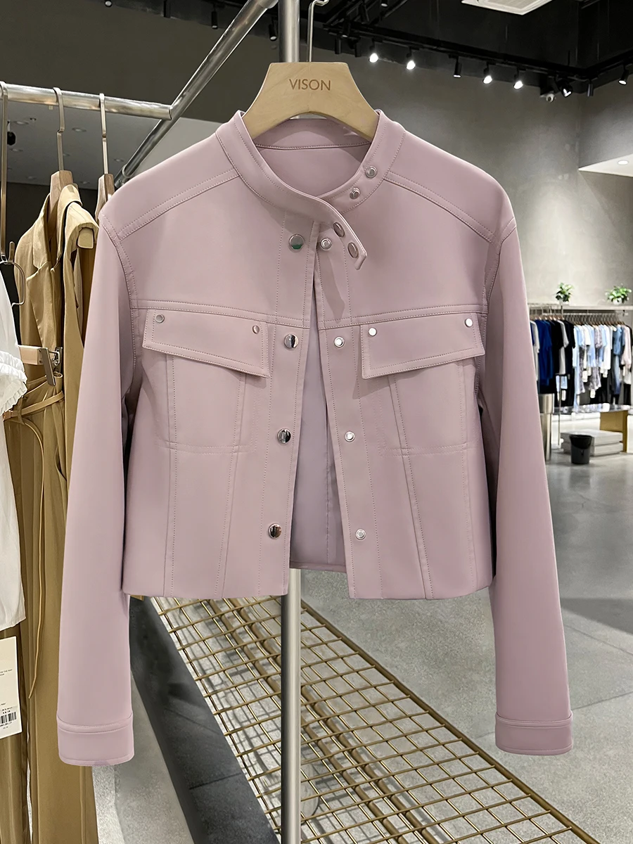 Розовая американская кожаная куртка в стиле кэжуал для женщин, новая коллекция 2026 года, весна-осень, модная мотоциклетная кожаная куртка-топ
Розовая американская кожаная куртка в стиле кэжуал для женщин, новая коллекция 2026 года, весна-осень, модная мотоциклетная кожаная куртка-топ