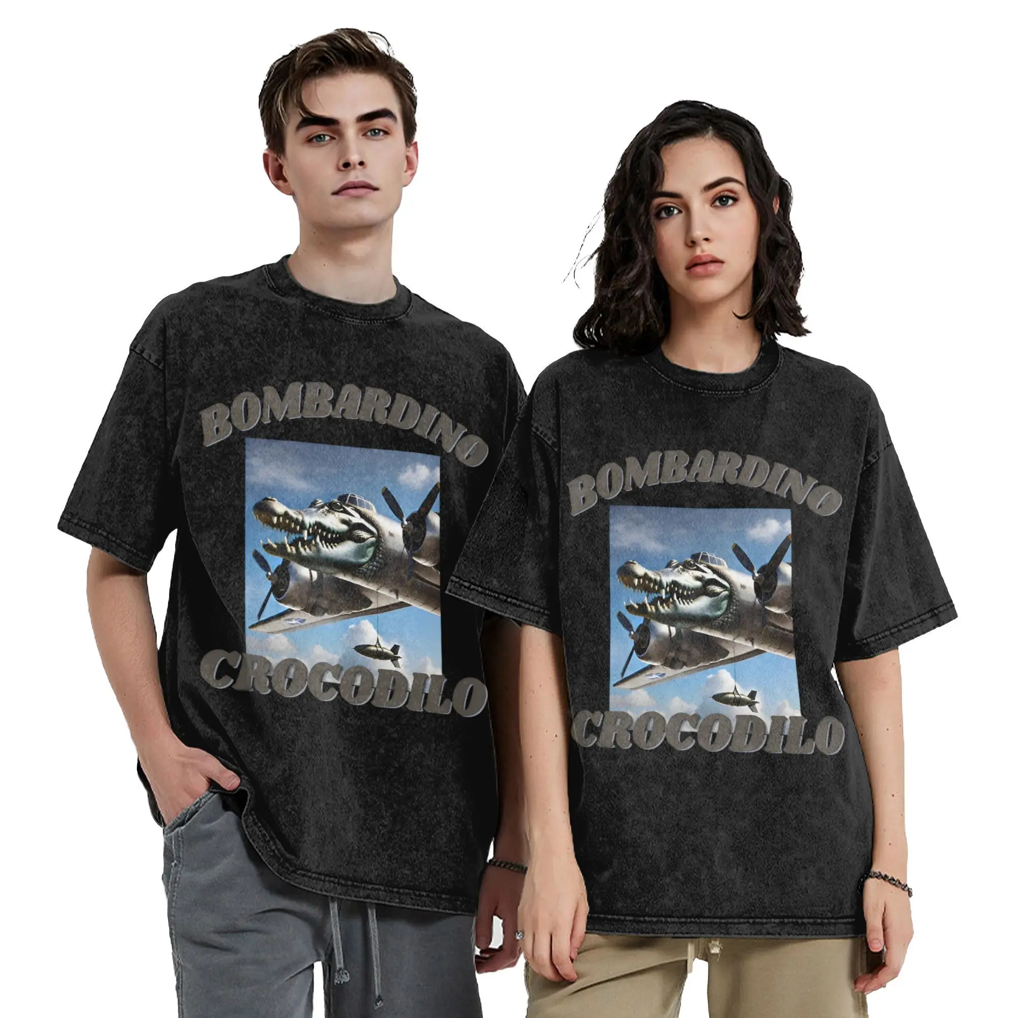 Bombardiro Crocodilo Funny Meme Vintage Washed T-Shirts Men Women Brainrot Funny 100% Cotton Tee Shirt Round Collar T Shirts
Bombardiro Crocodilo Funny Meme Vintage Washed T-Shirts Men Women Brainrot Funny 100% Cotton Tee Shirt Round Collar T Shirts