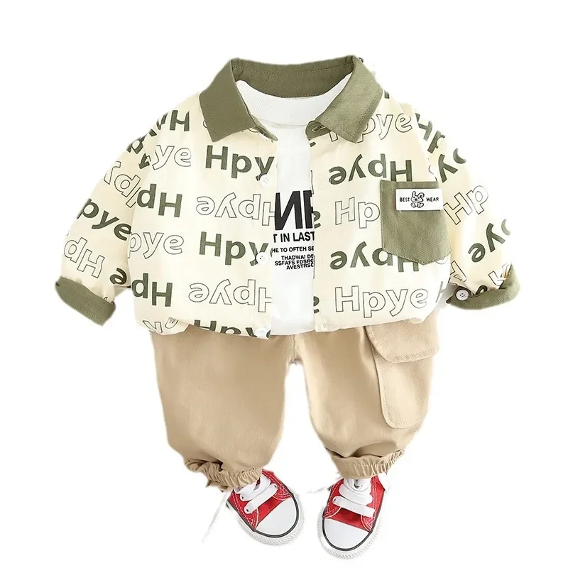 New Autumn Baby Boys Clothes Children Letter Jacket T-Shirt Pants 3Pcs/Set Toddler Girls Clothing Infant Costume Kids Tracksuits 
New Autumn Baby Boys Clothes Children Letter Jacket T-Shirt Pants 3Pcs/Set Toddler Girls Clothing Infant Costume Kids Tracksuits