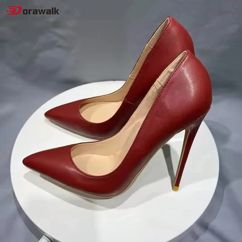 Fashion Sexy Party Women 12/10/8cm Thin High Heels Dark Red Pumps Shallow Pointed Toe Matte Work Ladies Dress Big Szie45 46
Fashion Sexy Party Women 12/10/8cm Thin High Heels Dark Red Pumps Shallow Pointed Toe Matte Work Ladies Dress Big Szie45 46