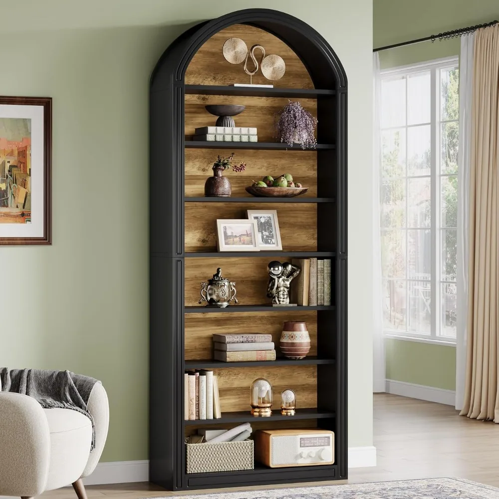 Tall 8 Tier Arched Bookshelf Floor Standing Open Display Storage Shelving Unit for Living Room Bedroom Home
Tall 8 Tier Arched Bookshelf Floor Standing Open Display Storage Shelving Unit for Living Room Bedroom Home